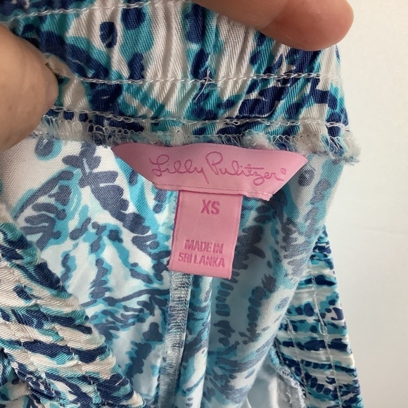 Lilly Pulitzer Sparkling Blue Hook Up Pull On Piper Jogger Pants - Picture 4 of 7